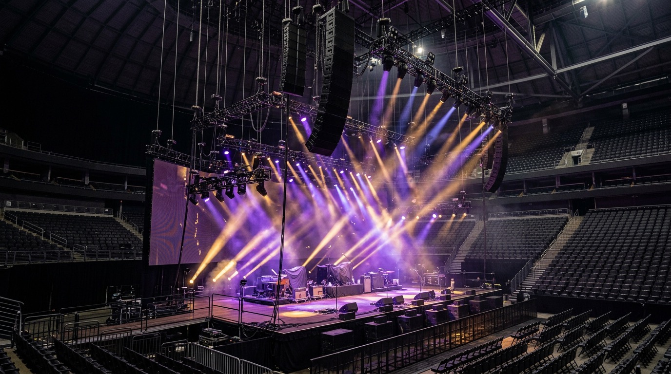 Scena eventowa — oświetlenie i widownia