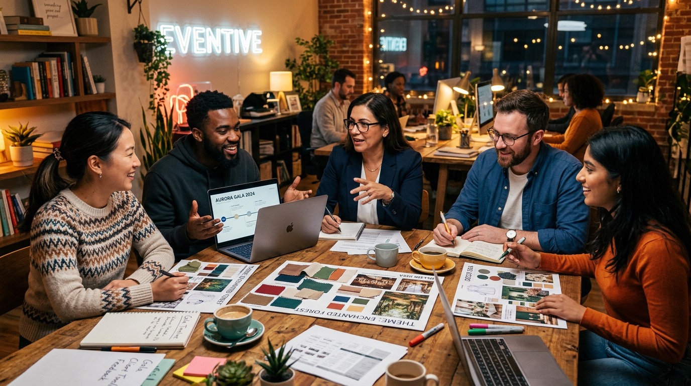 Zespół przy planowaniu eventu